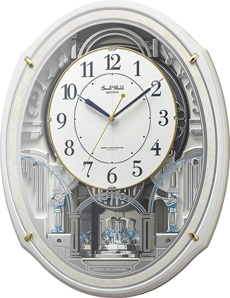 掛け時計 電波時計 からくり時計 48曲メロディ付き ブラウン 掛け時計 電波時計 からくり時計 48曲メロディ付き ブラウン